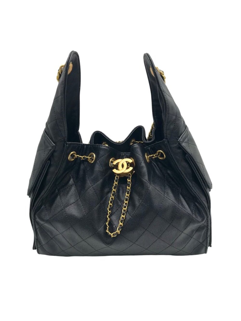 Chanel Black Calfskin Leather 25 Chain Shoulder Bag